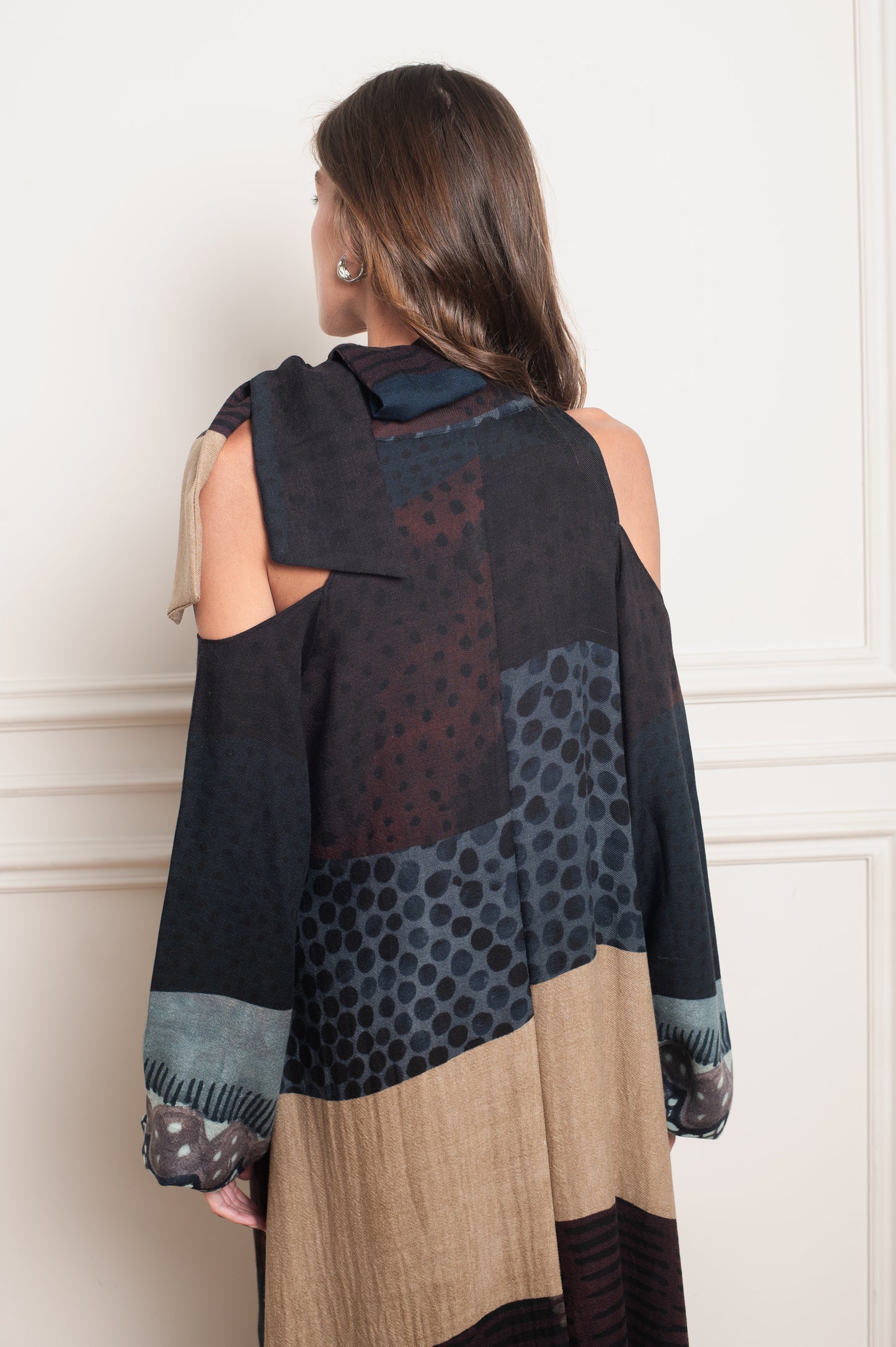 Off-Shoulder Polka Dots Dress