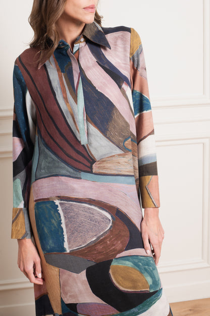 Artistical Shirt Dress