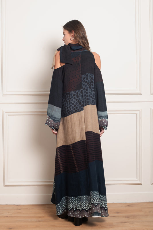 Off-Shoulder Polka Dots Dress