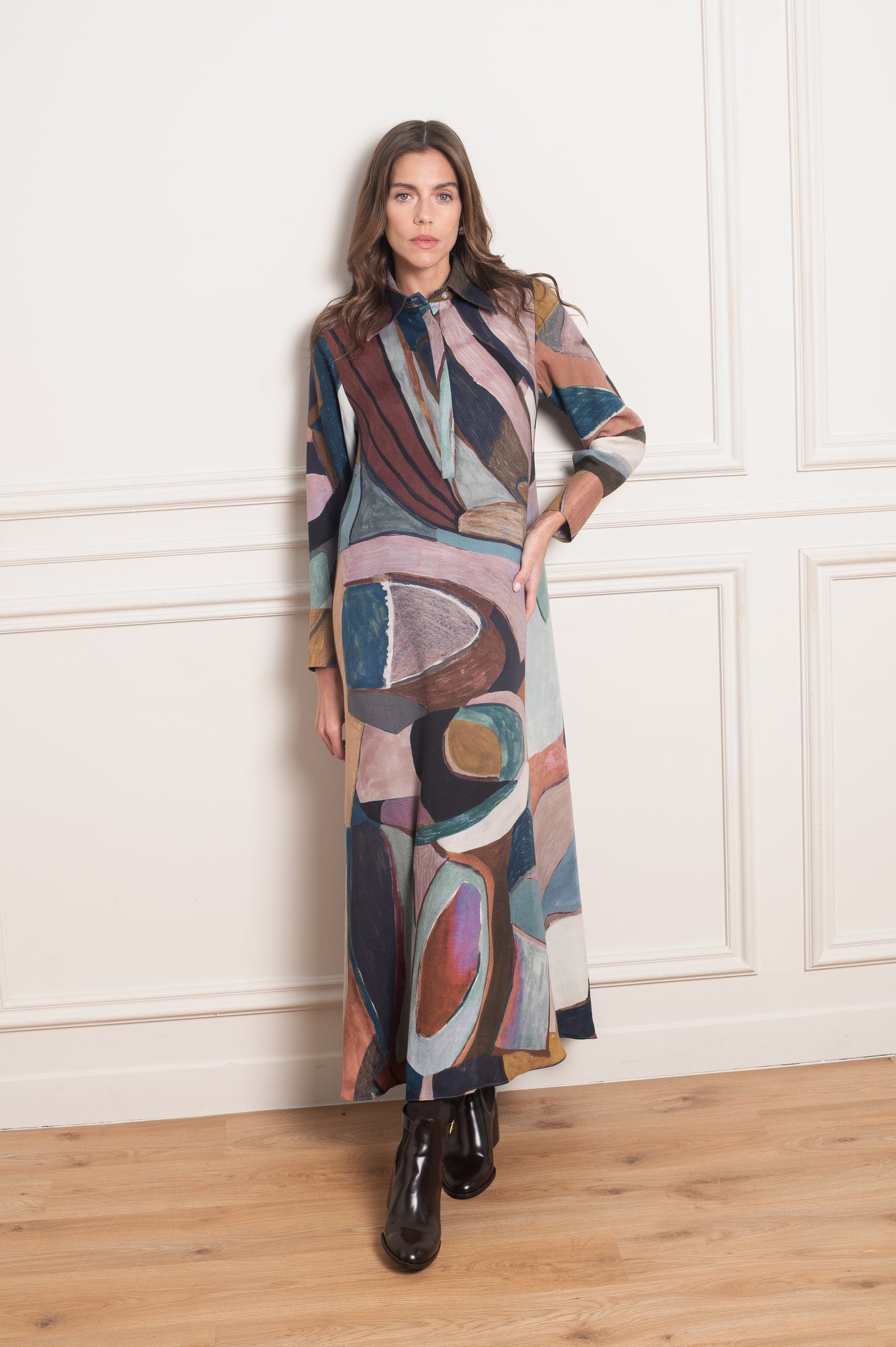 Artistical Shirt Dress