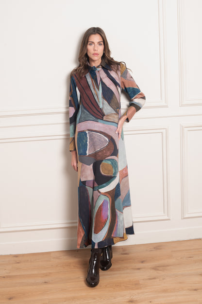 Artistical Shirt Dress