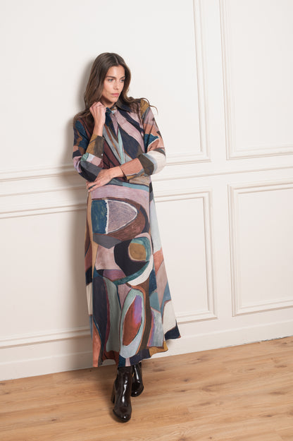 Artistical Shirt Dress