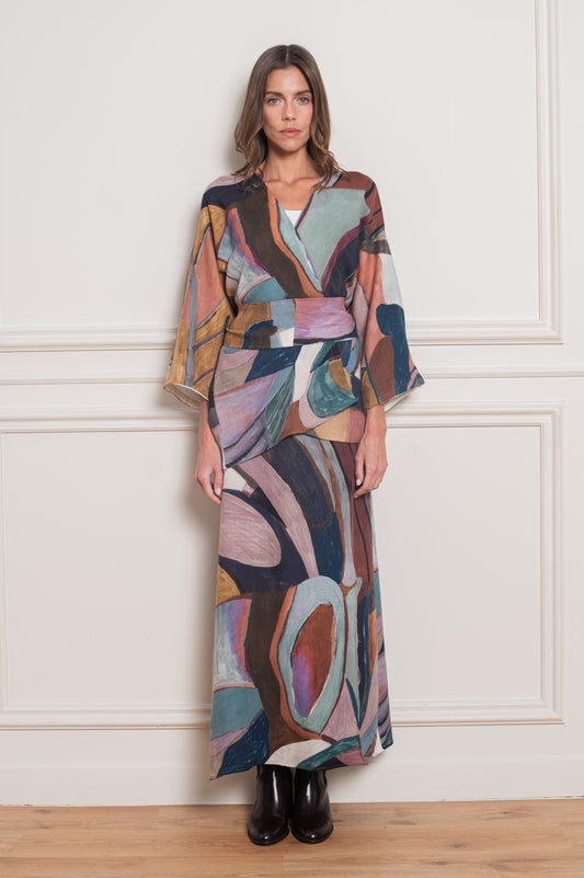 Artistical Kimono Top