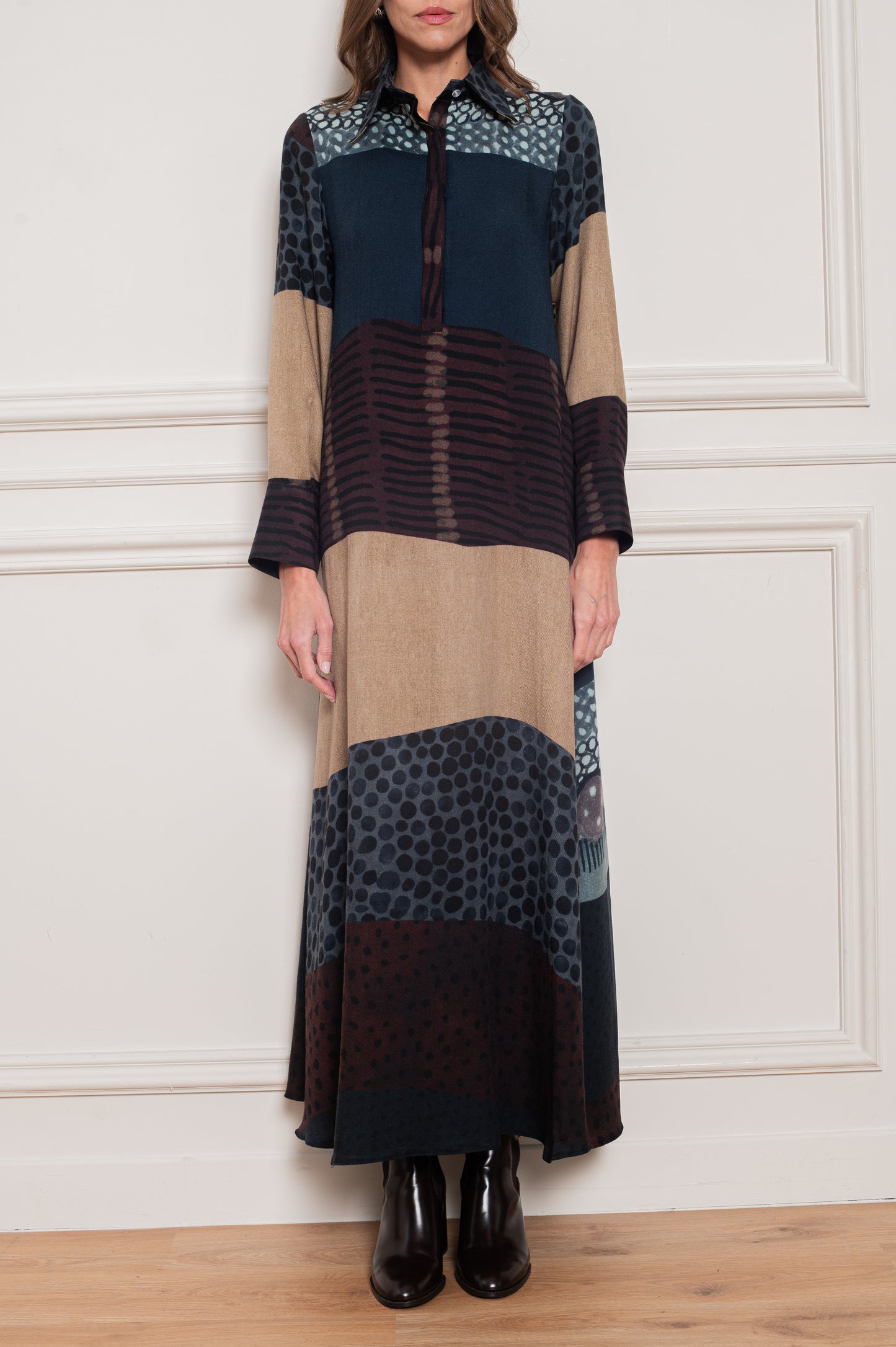 Polka Dots Shirt Dress